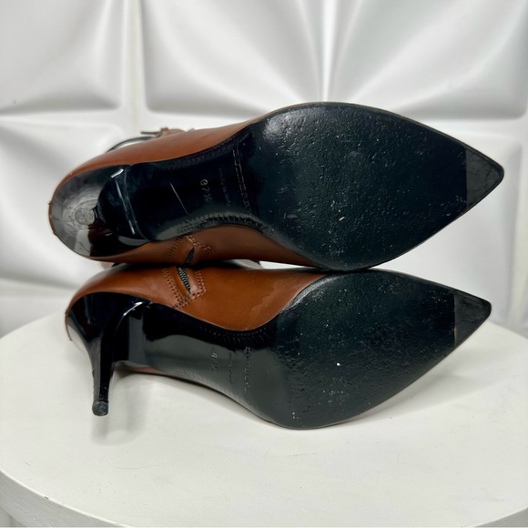BURBERRY brown boots pointed toes ankle straps sz 37 1/2 - Picture 13 of 15